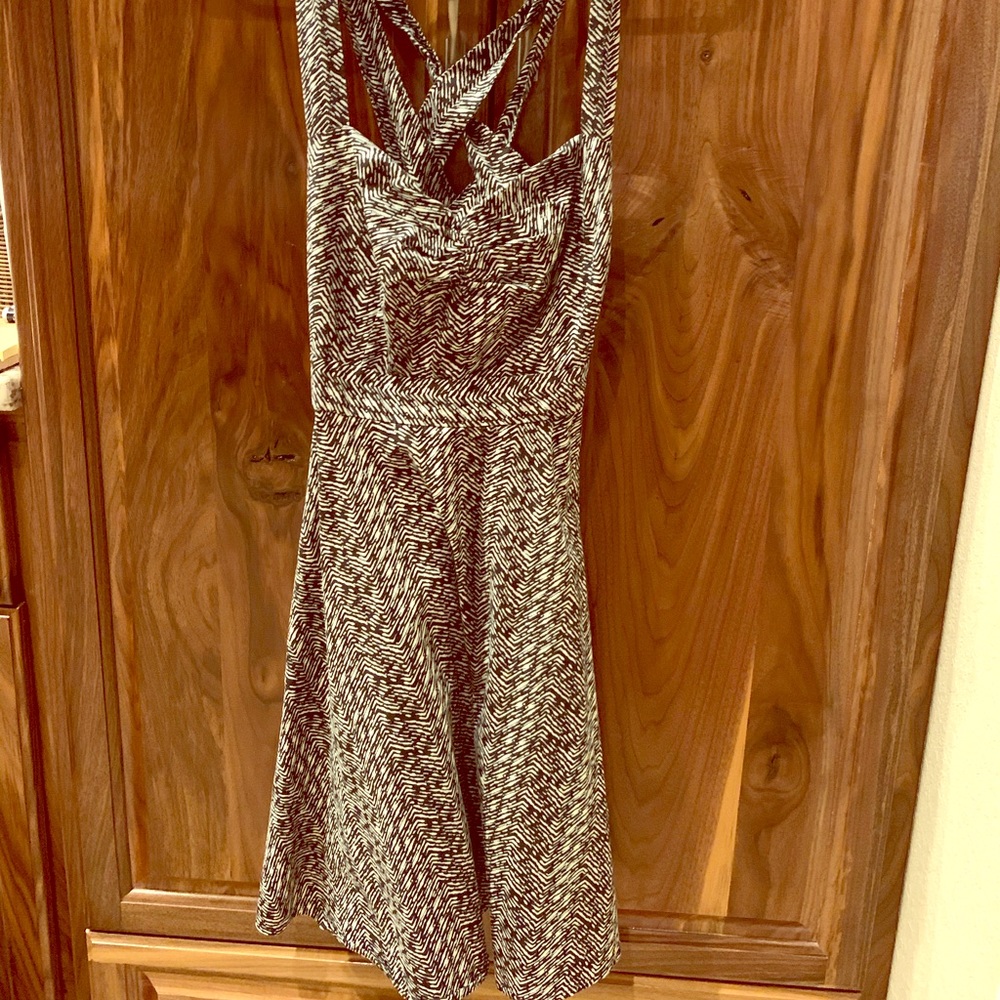 Strappy black and white sundress